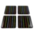 Black lined fused glass coasters