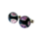 Purple dichroic glass stud earrings