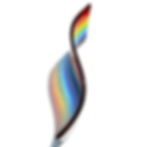 Thumbnail: Rainbow fused glass sculpture