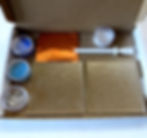 make at home fused glass coaster kit blue and silver