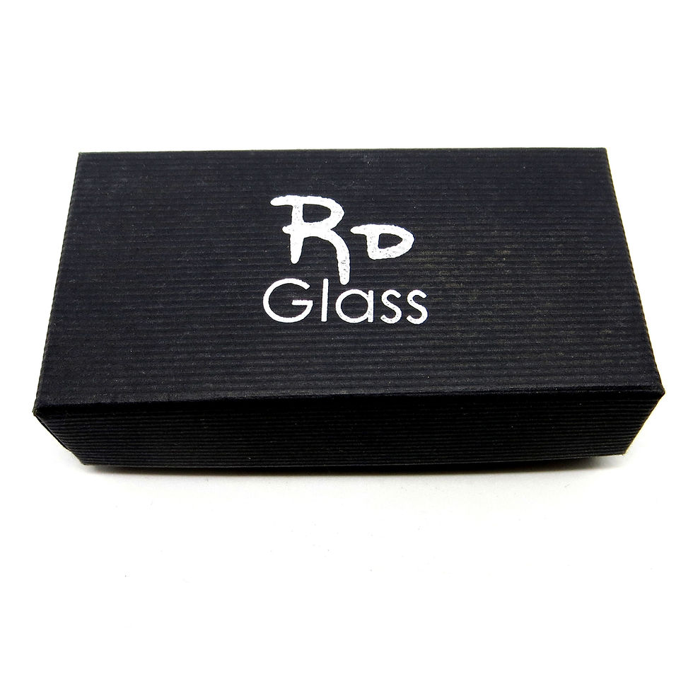 Thumbnail: Pebble square dichroic glass cufflinks