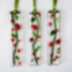 Holly inspired fused glass Christmas decoration