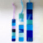 Colourful and unique fused glass hangings