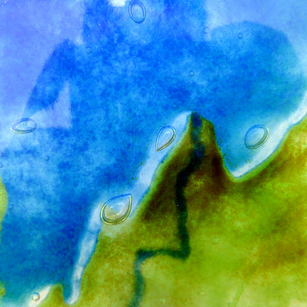 Thumbnail: Derwent Water fused glass wall picture