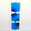 Thumbnail: Blue and green ripple fused glass wall art