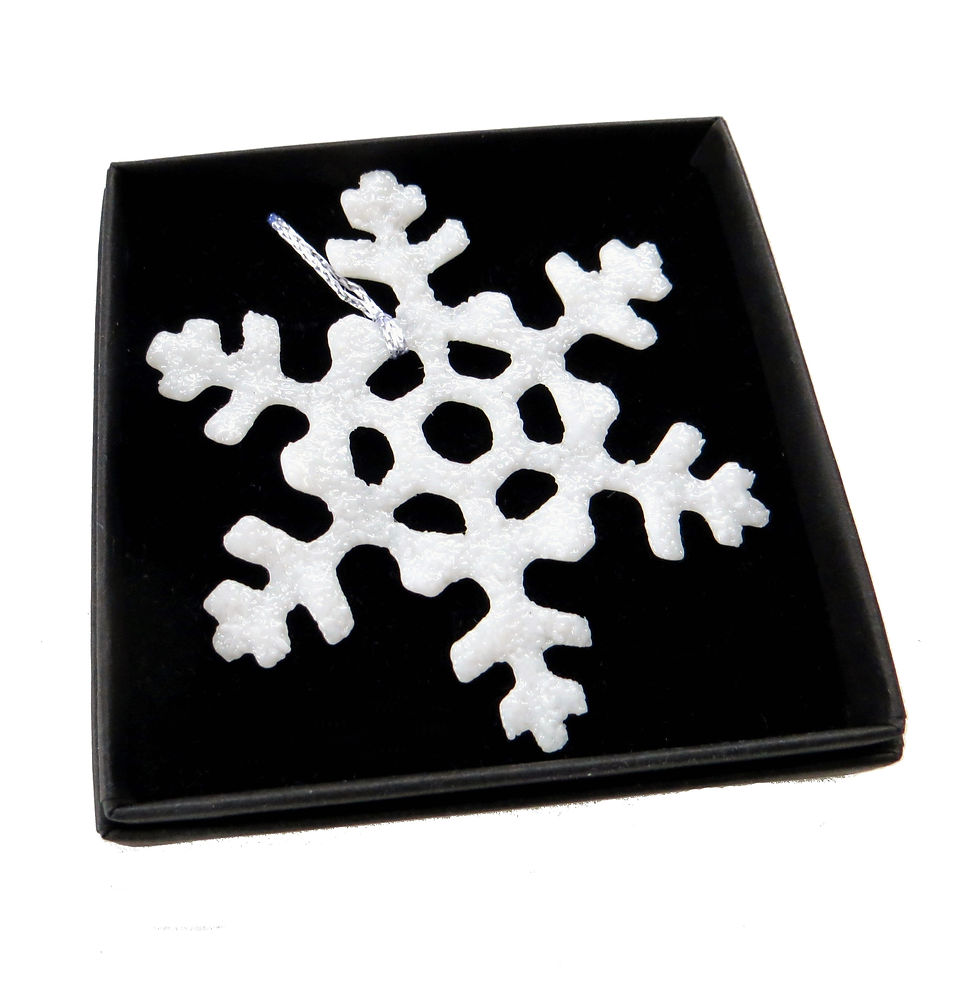 Thumbnail: white snowflake Christmas tree decoration