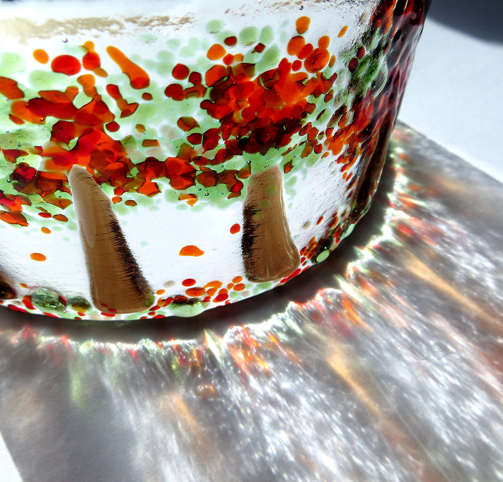 Thumbnail: Fused glass Autumn tree curve craft kit