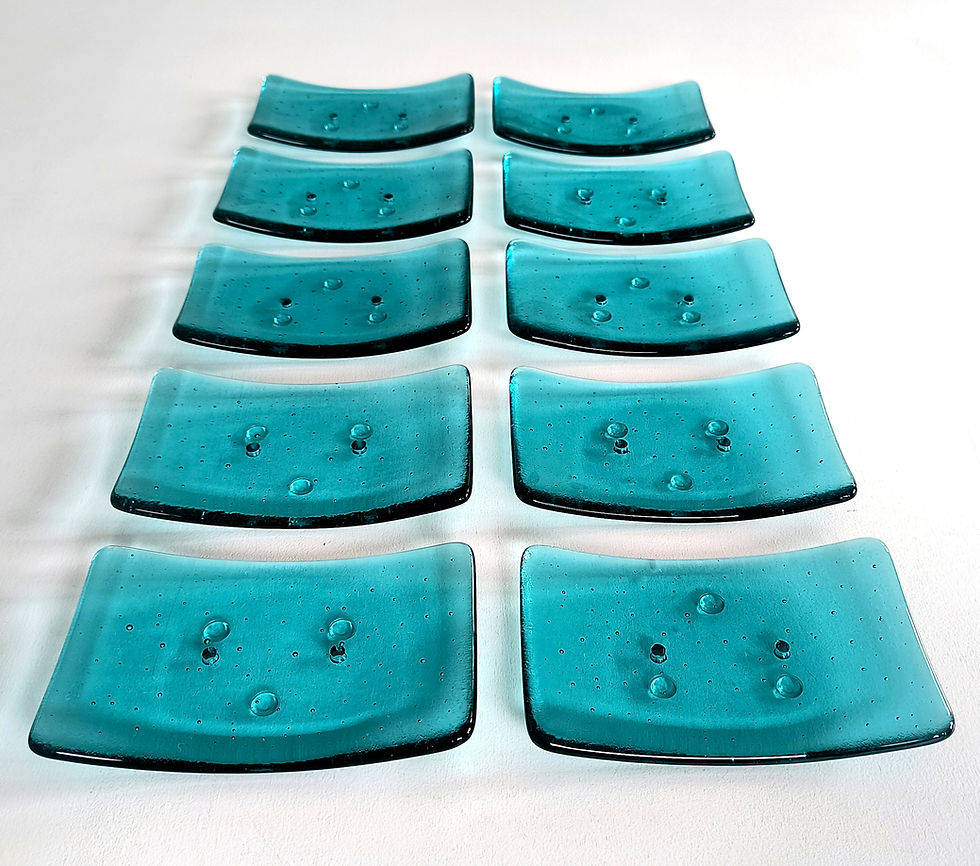 Commissioned matching set of ten soap dishes