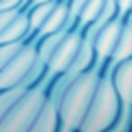 Blue liney patterned fused glass dish
