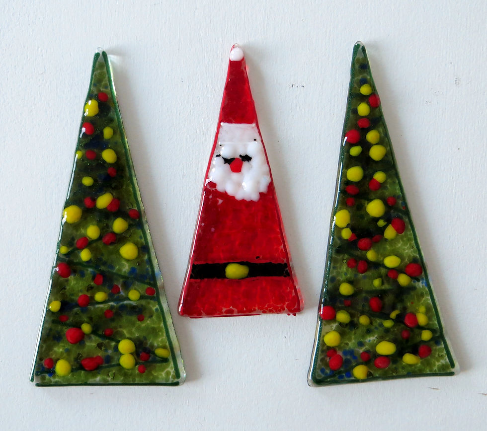 Christmas ornament glass fusing class, Cumbria