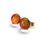 Thumbnail: Orange dichroic glass stud earrings