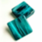 Teal and white coastal style fused glass coasters, RD Glass