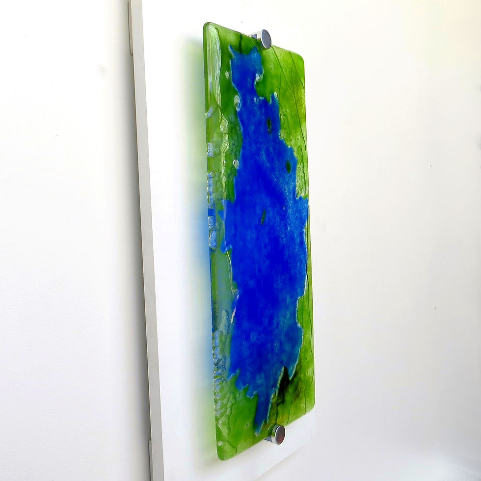 Thumbnail: Derwent Water fused glass wall panel