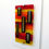 Thumbnail: Orange, yellow and red fused glass wall art