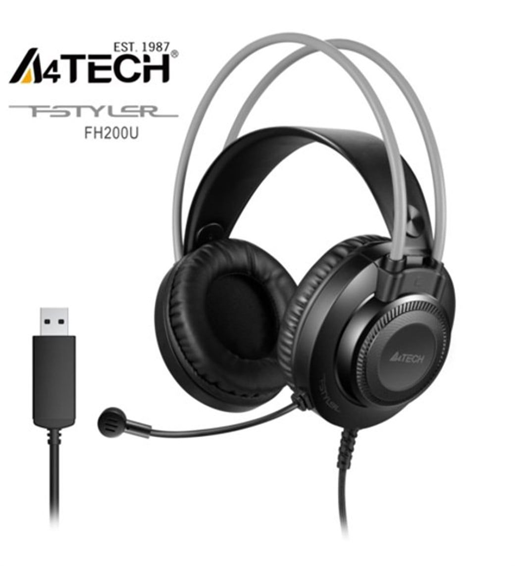 A4 Tech FH200U Mikrofonlu Gri USB Kulaklık