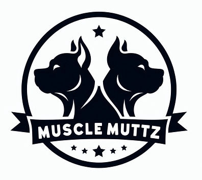 Muscle Muttz Bullies logo — XL American Bully breeder in California and Washington, veteran-owned