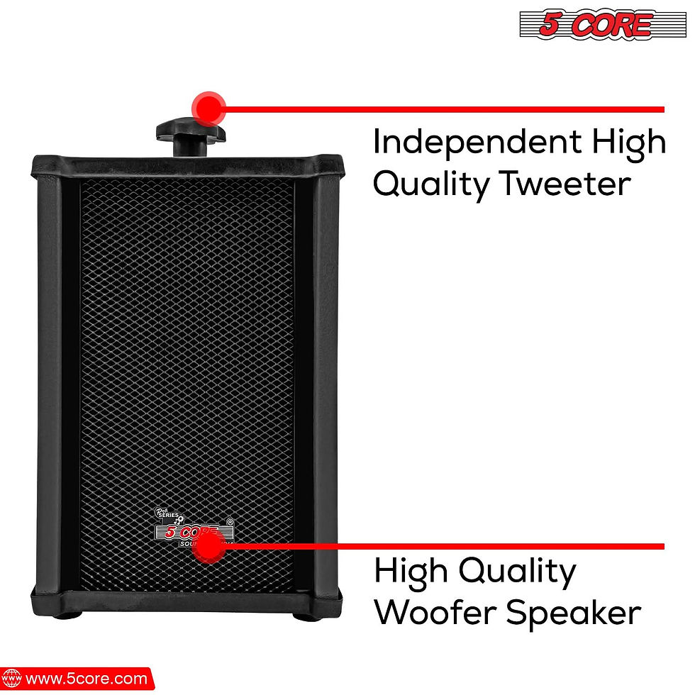 Thumbnail: 5Core Outdoor Speakers Stereo In Wall 100W Peak Passive Home Audio System