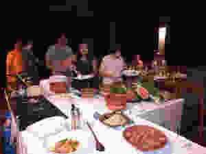 Buffet setup for dinner