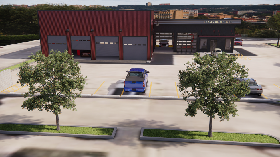 Automotive service center exterior design in Dallas Texas