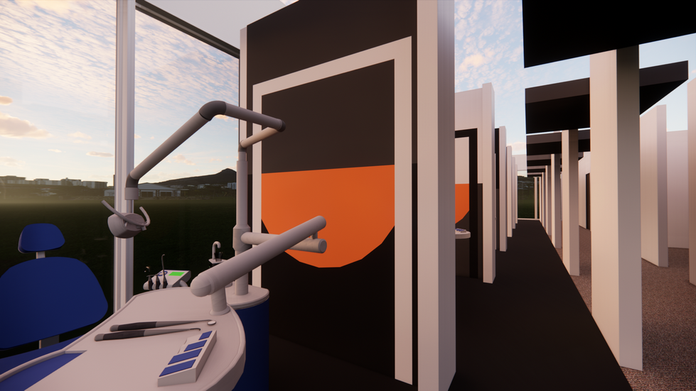 Modern dental patient treatment room interior design