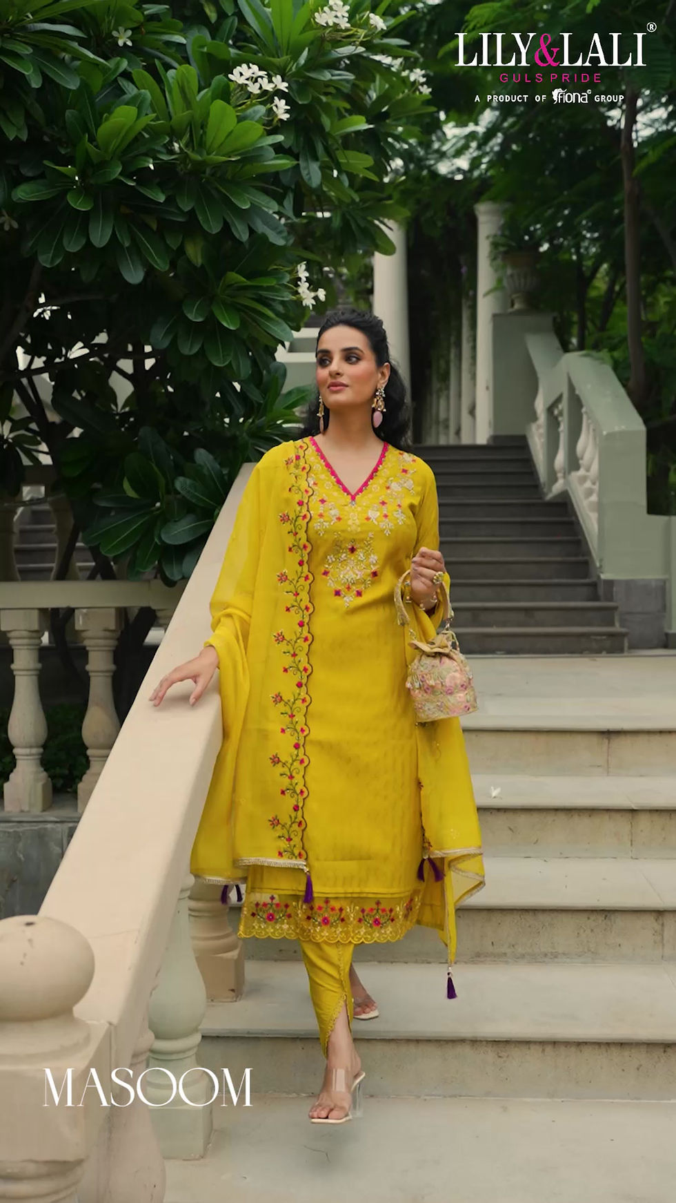 Model Shoot for 6 Colors purple, red, dusty brown, yellow and rani color