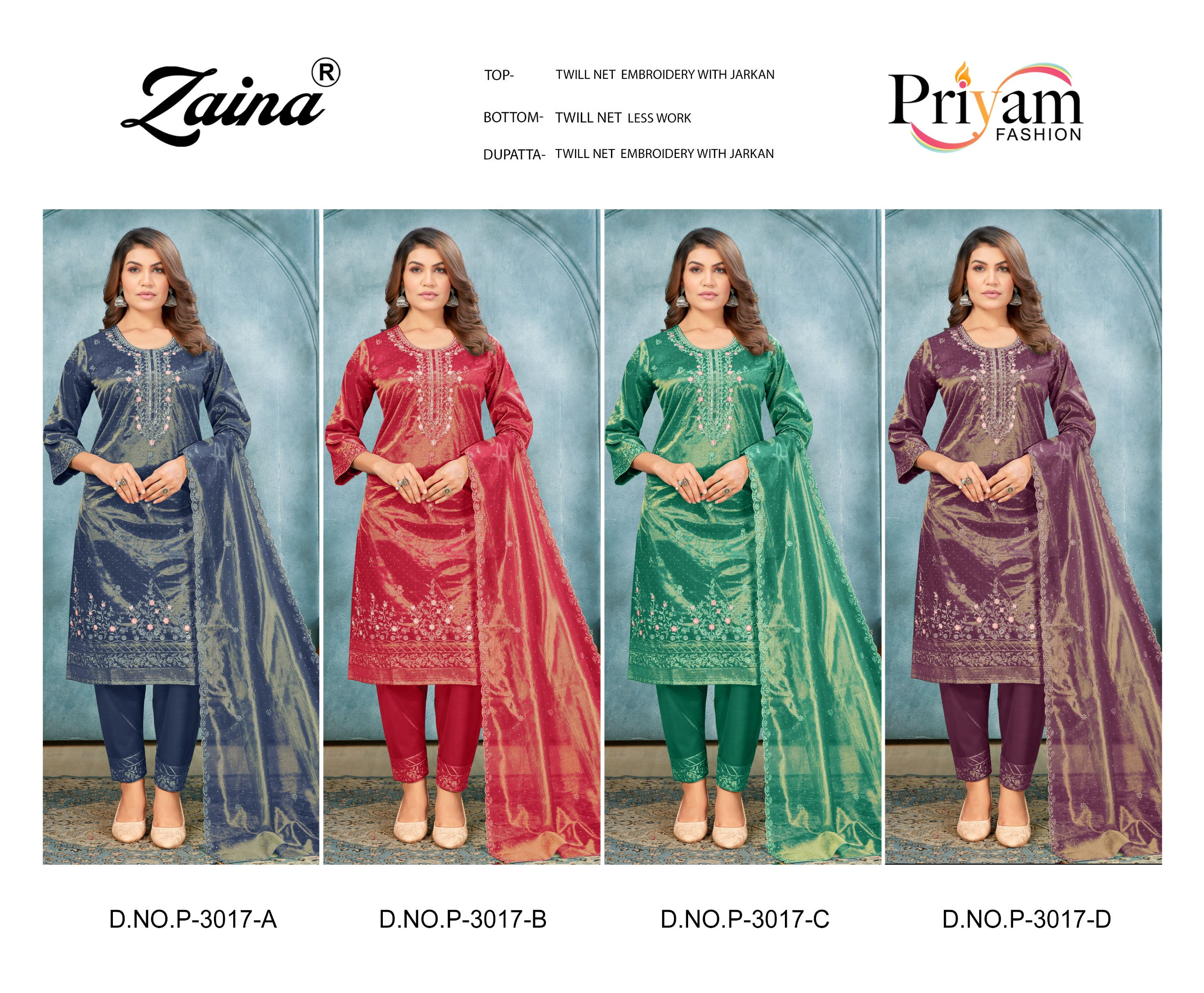 Zaina Priyam Fashion Pakistani Design P-3017