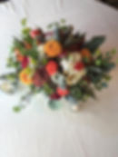 Orange Dahlias, Roses, Berries