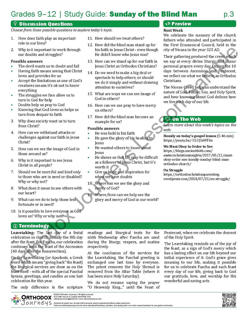 Thumbnail: Sunday of the Blind Man (AOA)