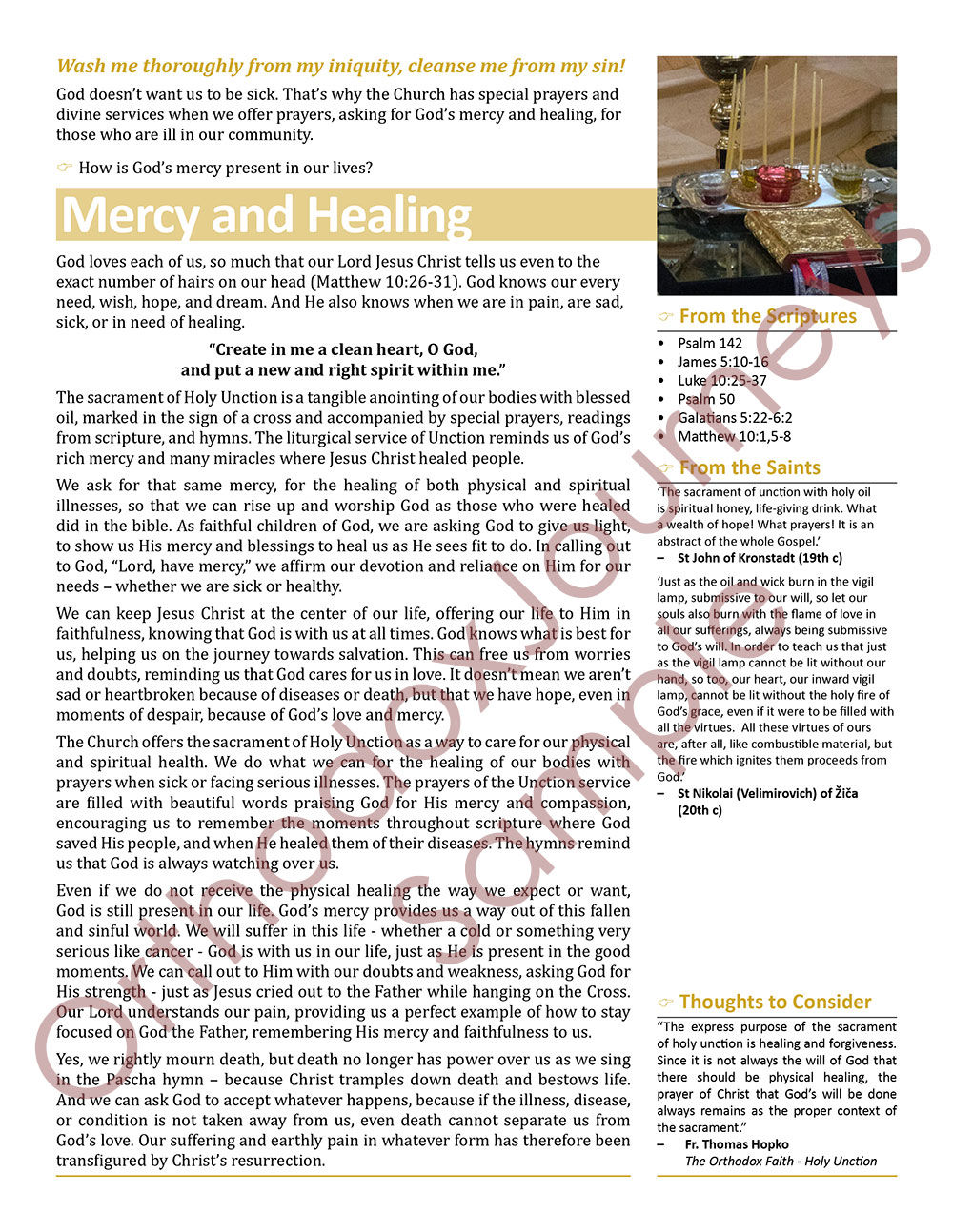 Living A Sacramental Life - Unction (003)