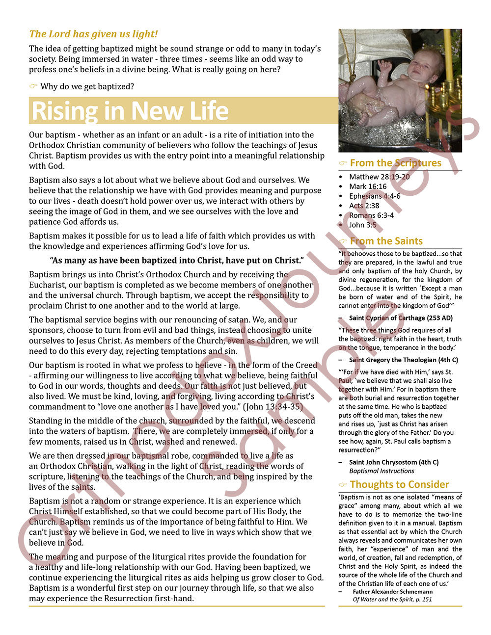 Living A Sacramental Life - Baptism (001)