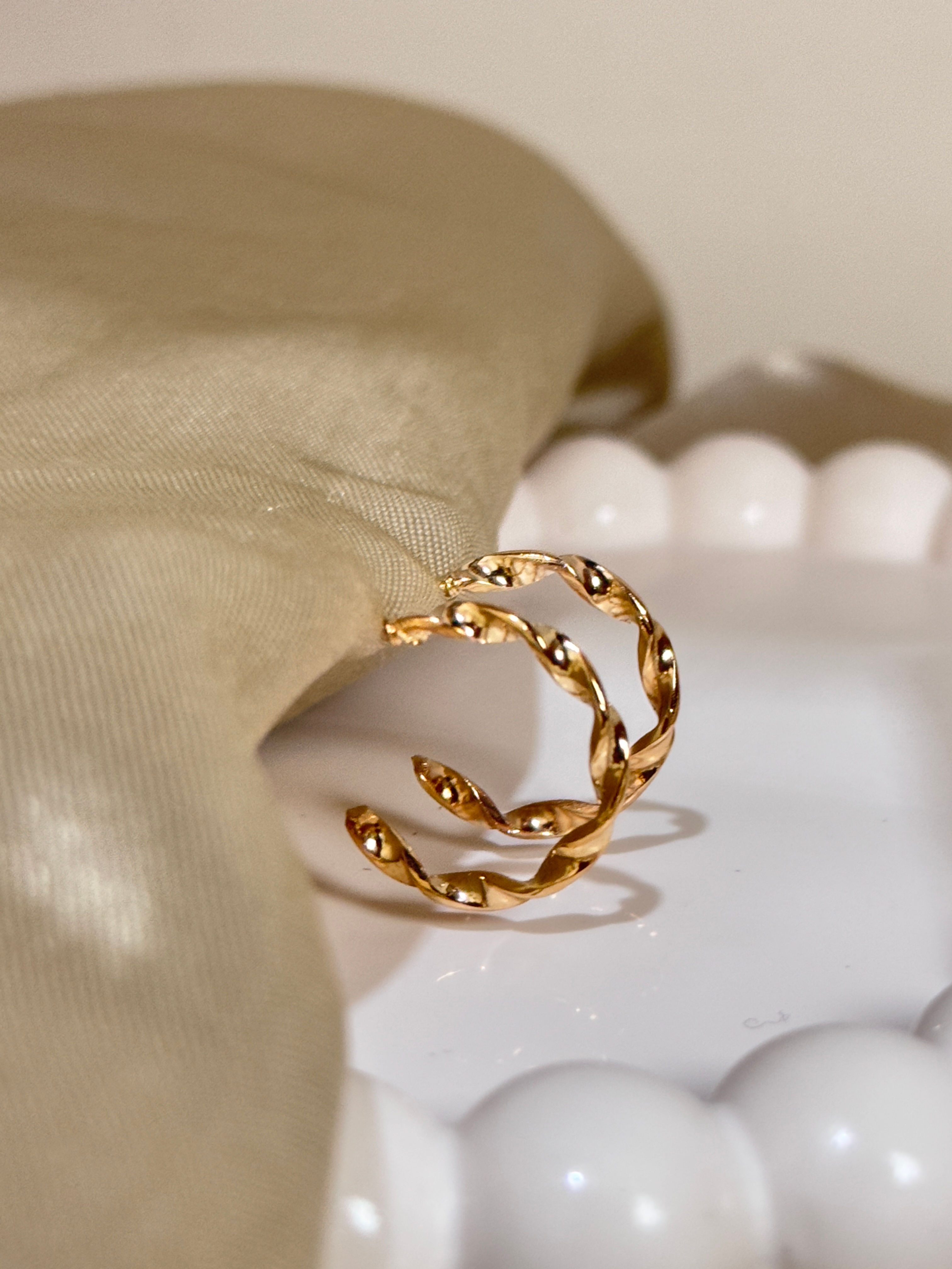 Mini Twisted Earrings In Gold and Sliver