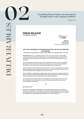 Objective 2 - Deliverable 1: Press Release Mockup for New Product, The Scentrifuge
