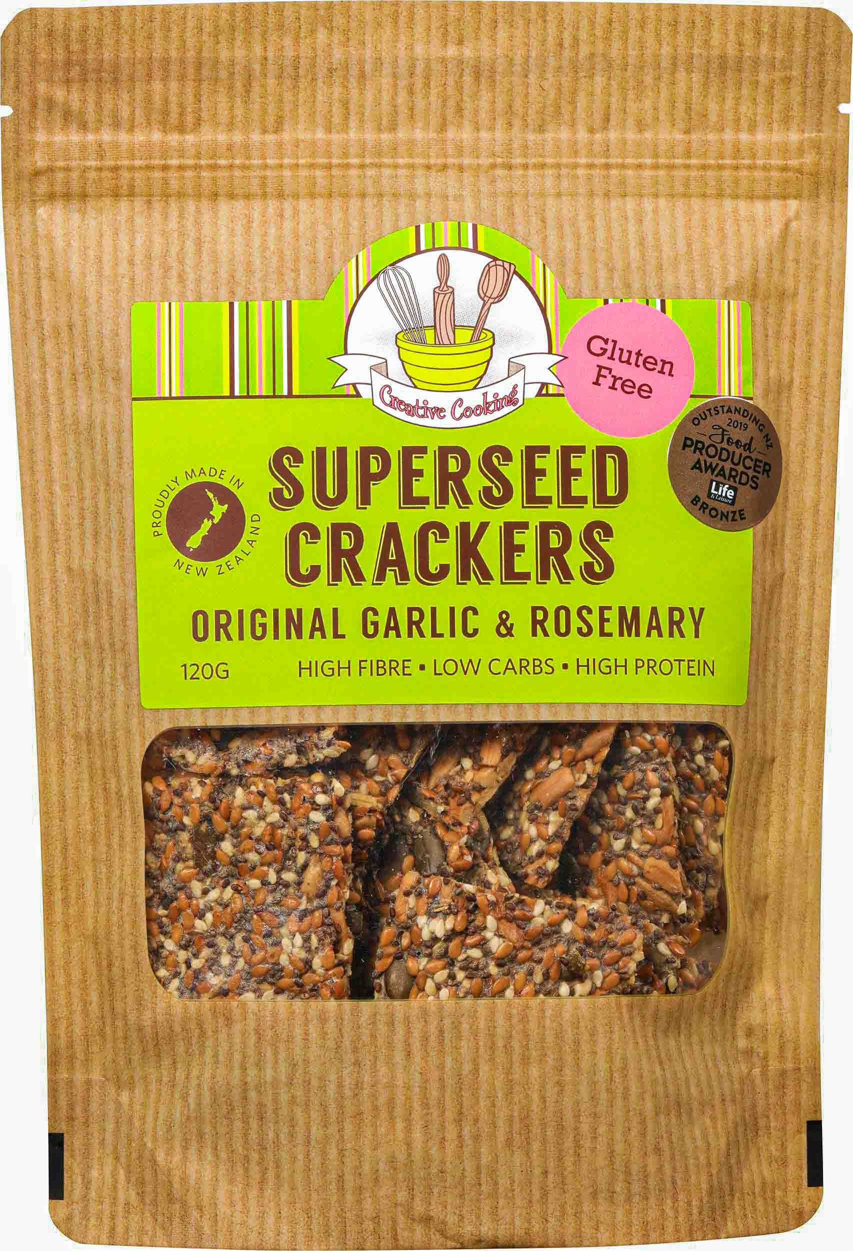 Crackers GARLIC & ROSEMARY  120g