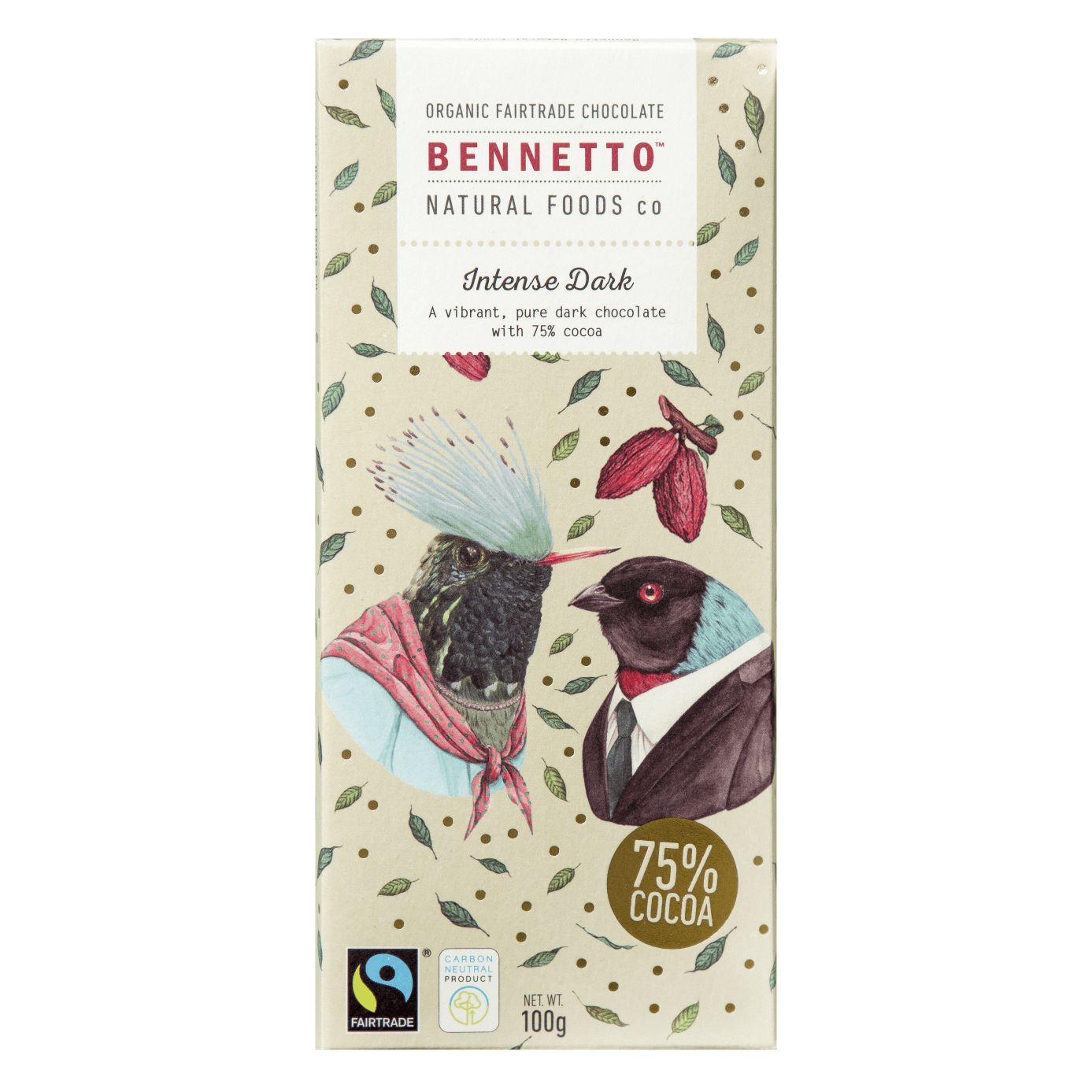 Chocolate - Intense Dark (82%) Bennetto 100g
