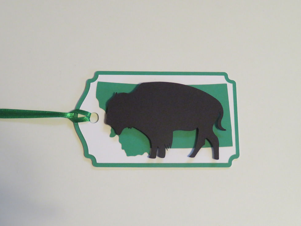 Thumbnail: Bison or Buffalo on State of Montana Gift Tag