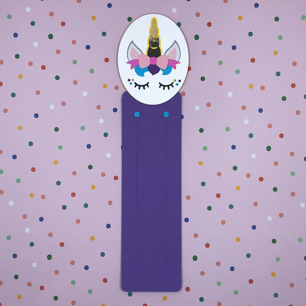 Thumbnail: Unicorn Face Bookmark with Crystal Accents
