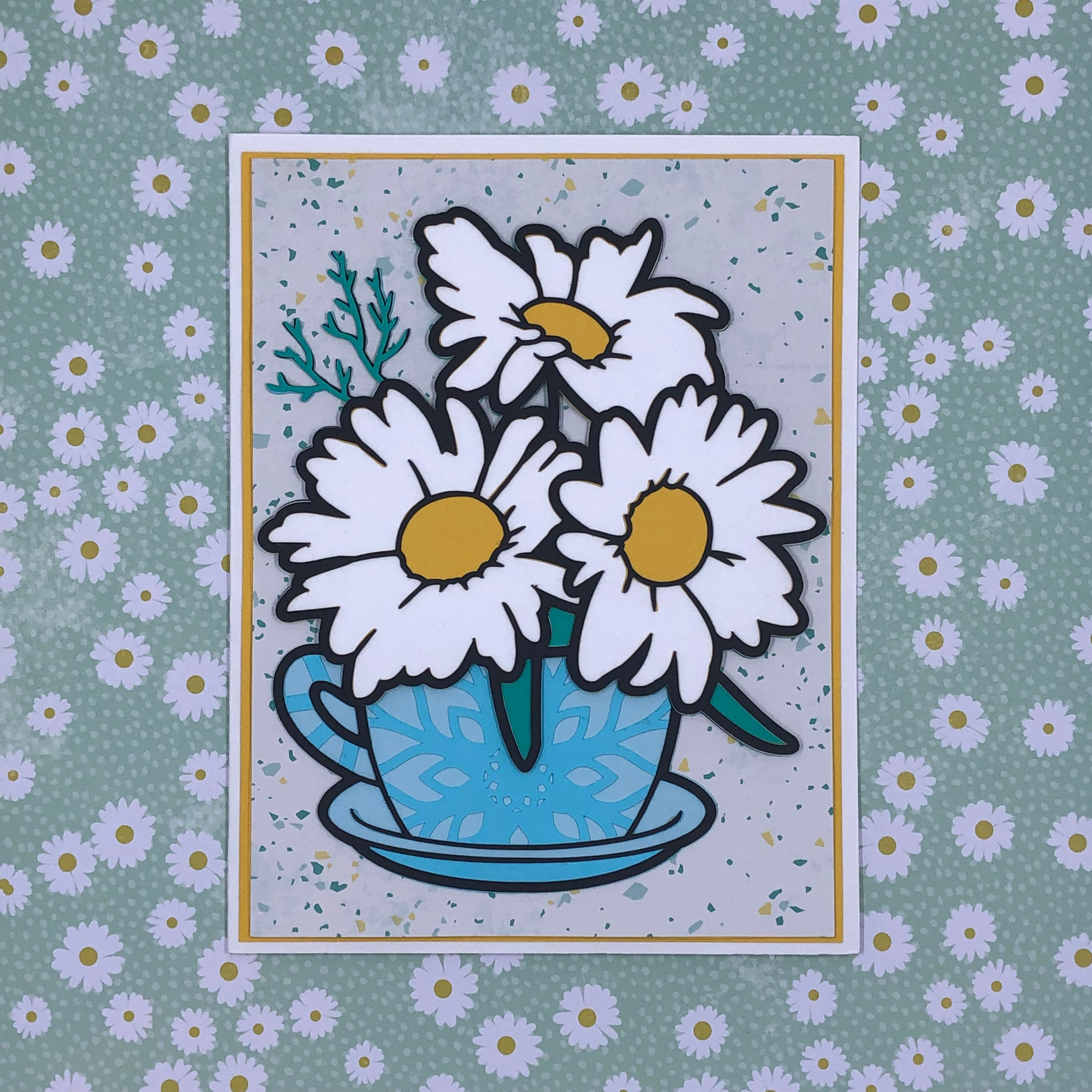 Cupful of Daisies Note Card