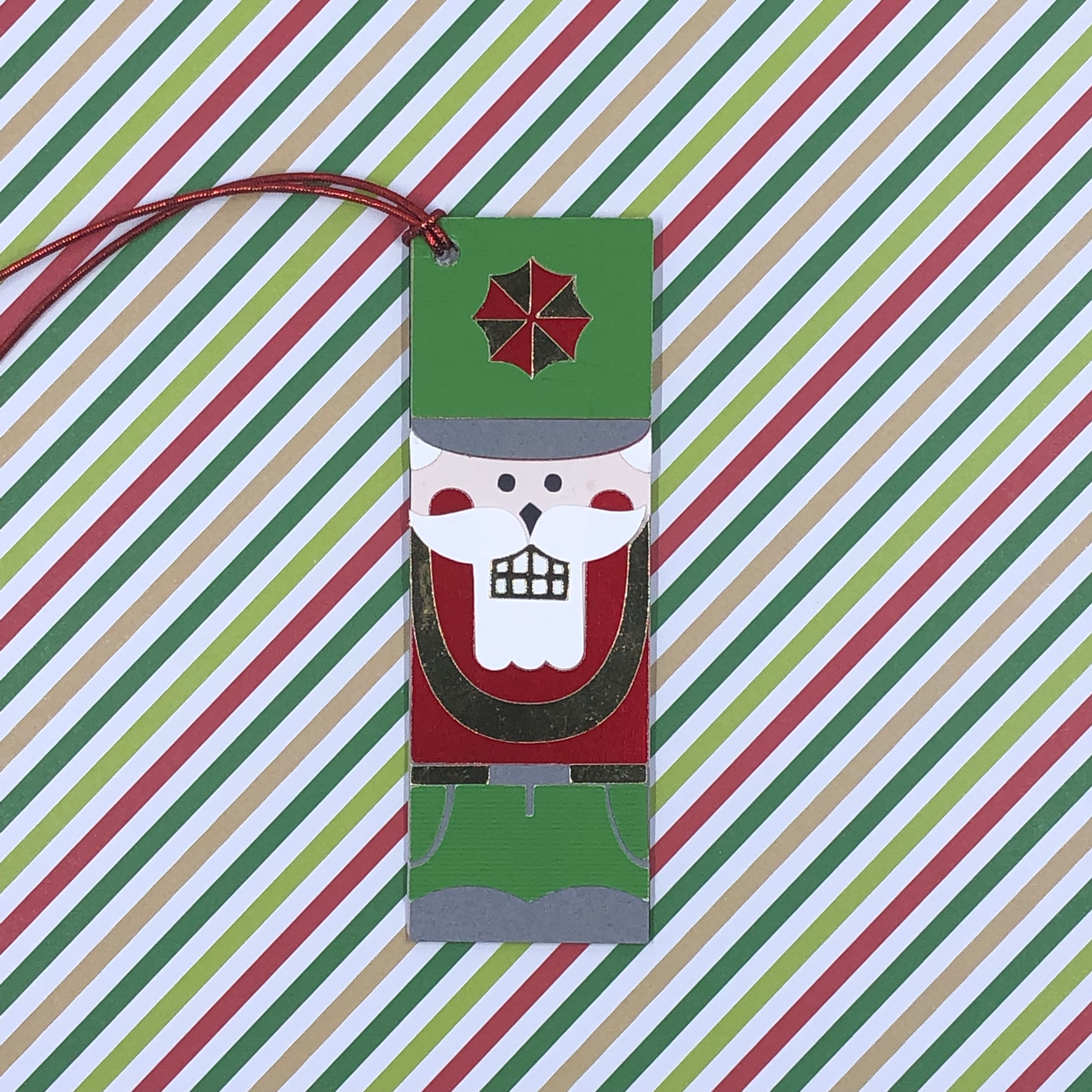 Green and Red Nutcracker Gift Tag