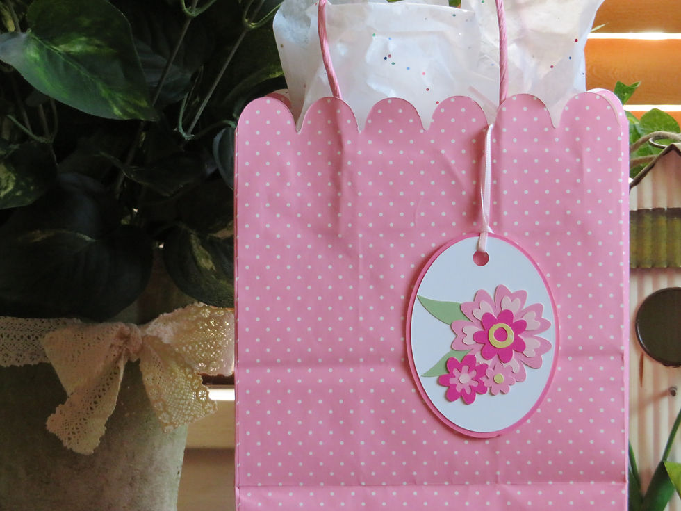 Thumbnail: Pink Flower Trio Gift Tag