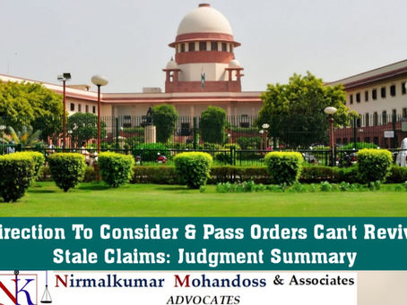 Direction To Consider Representation Can’t Revive Stale Claims - SCI