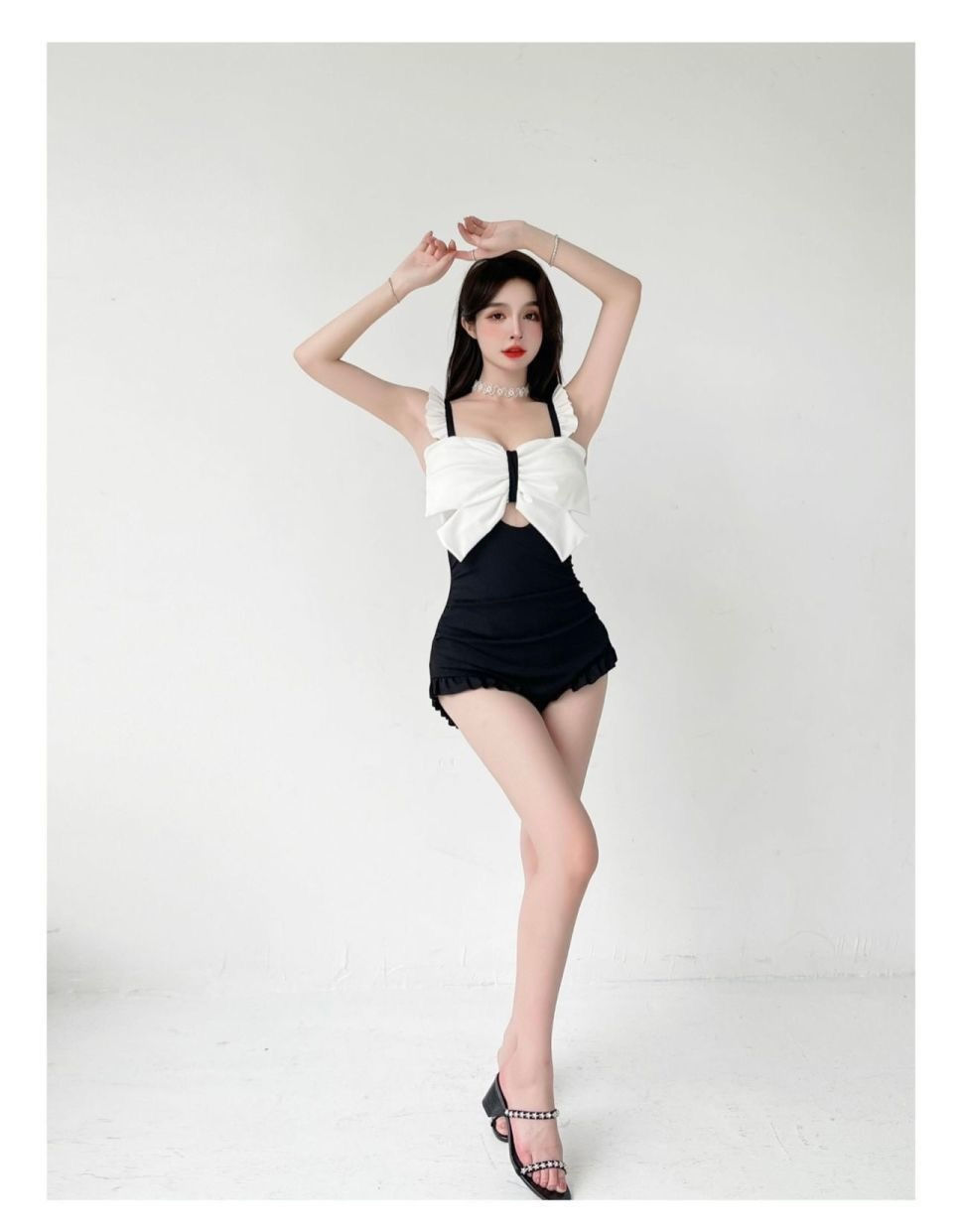 縮圖：(M) Flirty Ruffle Butterfly Tie Swimsuit - Pink