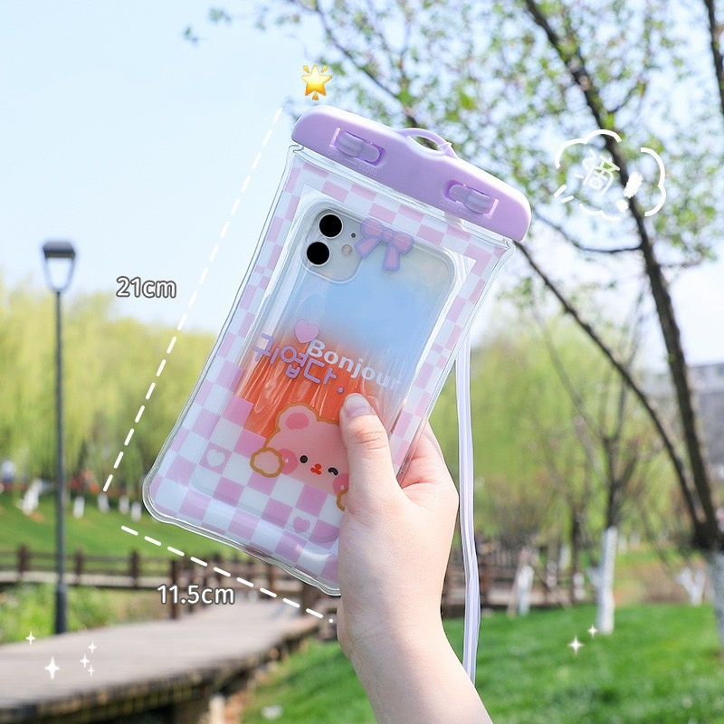 Thumbnail: Air Bubble Cartoon Phone Pouch (Waterproof Bag)