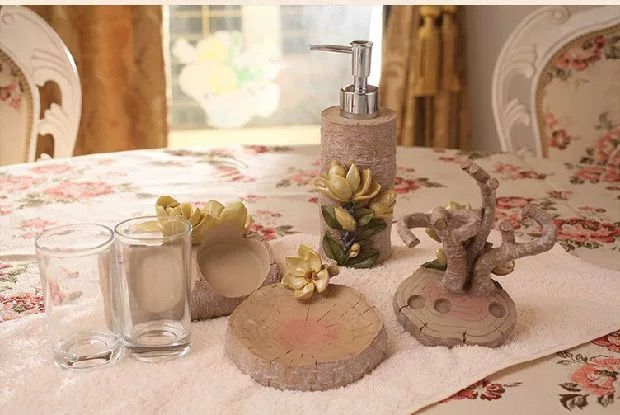 Thumbnail: Magnolia Bathroom Accessory Six-Piece Set