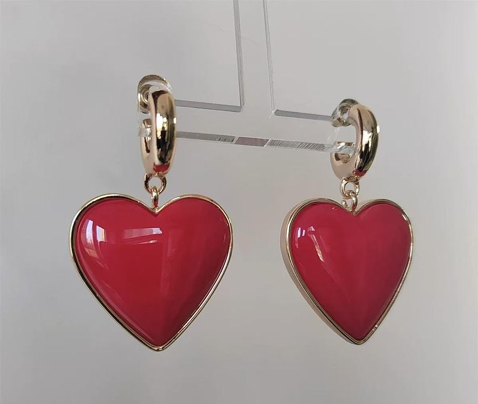 Thumbnail: Exquisite French-Style Large Heart Earrings