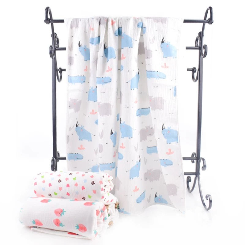 Thumbnail: 6-Layer Thickened Muslin Cotton Wrap Bath Towel 85*85cm
