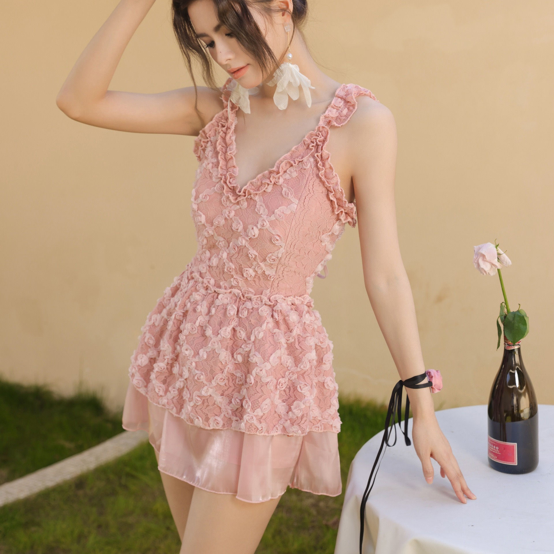 Pink Princess Floral Swimsuit