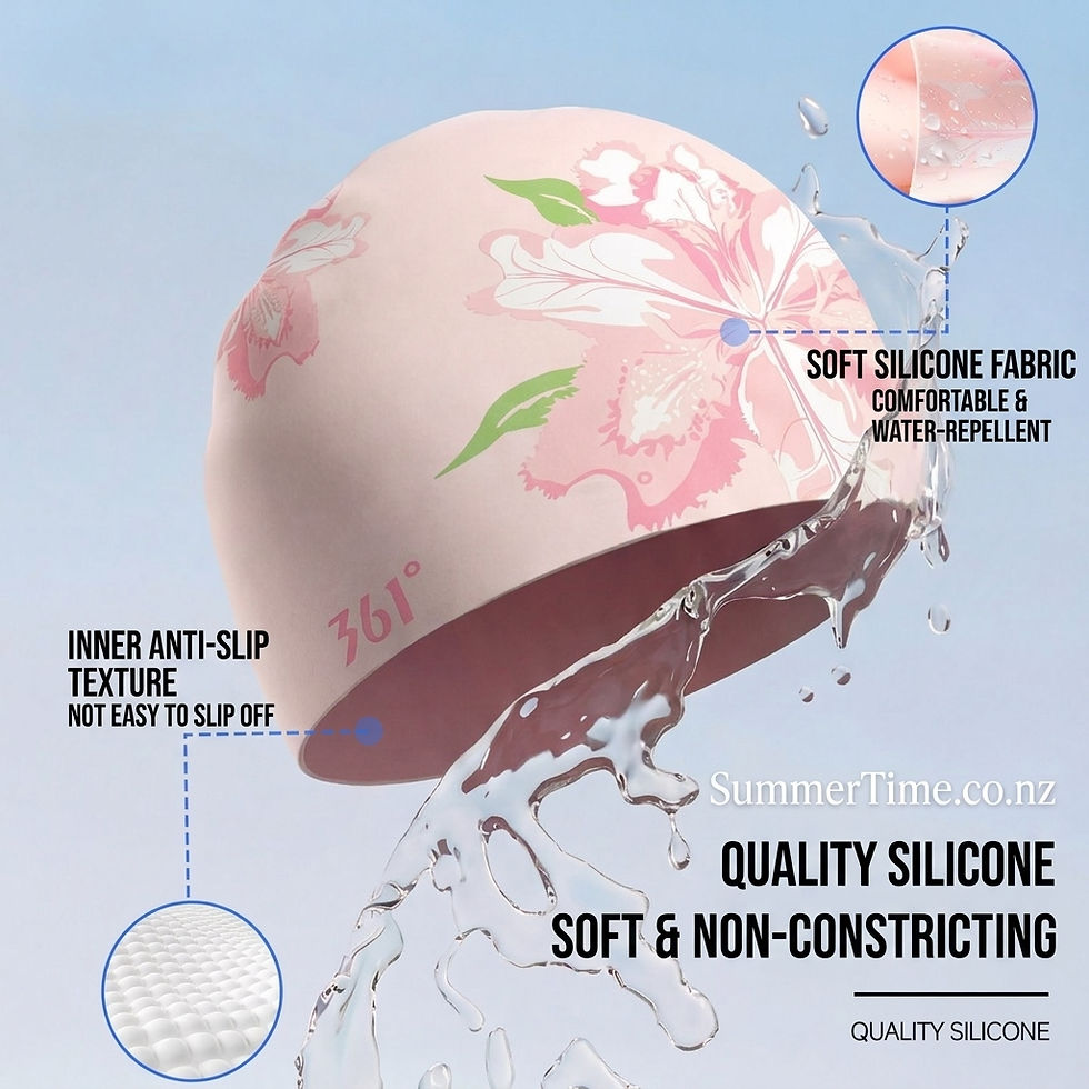 Thumbnail: Silicone Swim Cap and Goggles Set