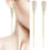 Thumbnail: Gold/Silver Extra-Long Zircon Tassel Earrings