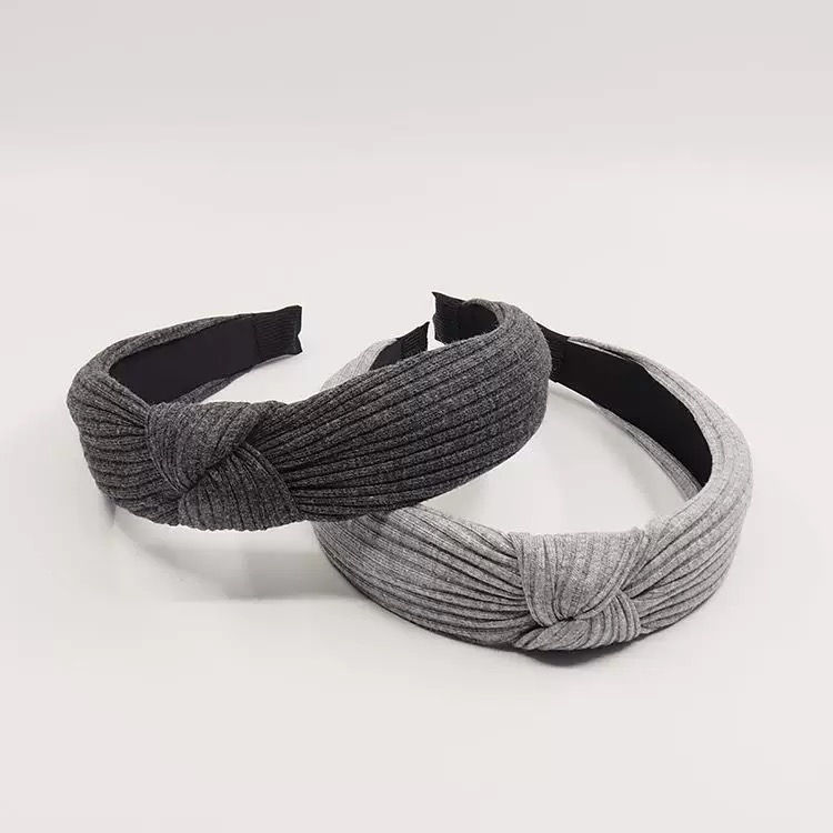 縮圖：Lady Bow Hair Hoop Girl Soild Color Soft Knotted | Women's Hair Accessories