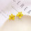 Thumbnail: Yellow Flower Earrings - Elegant Floral Earrings